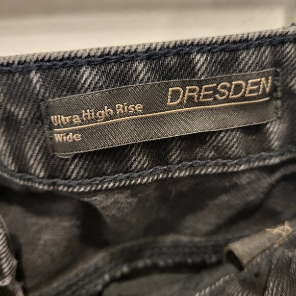 Tailor Made Black Jeans Size 27 High Waist Wide Leg - Picture 9 of 11